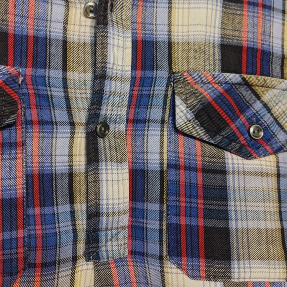 Vintage plaid blue flannel shirt - Picture 8 of 10